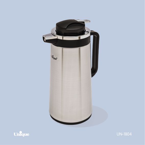فلاسک 1.3 لیتر استیل شیشه دار یونیک کد 1804